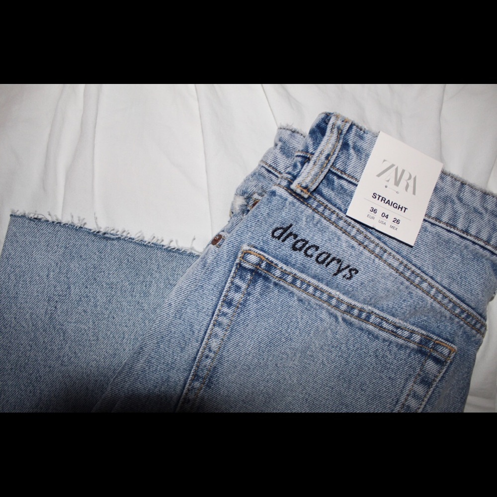 Zara hi-rise straight leg jeans GOT